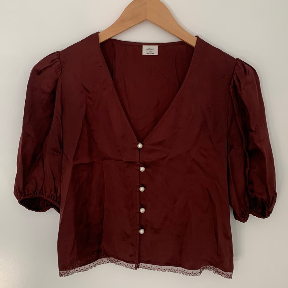Wilfred burgundy blouse